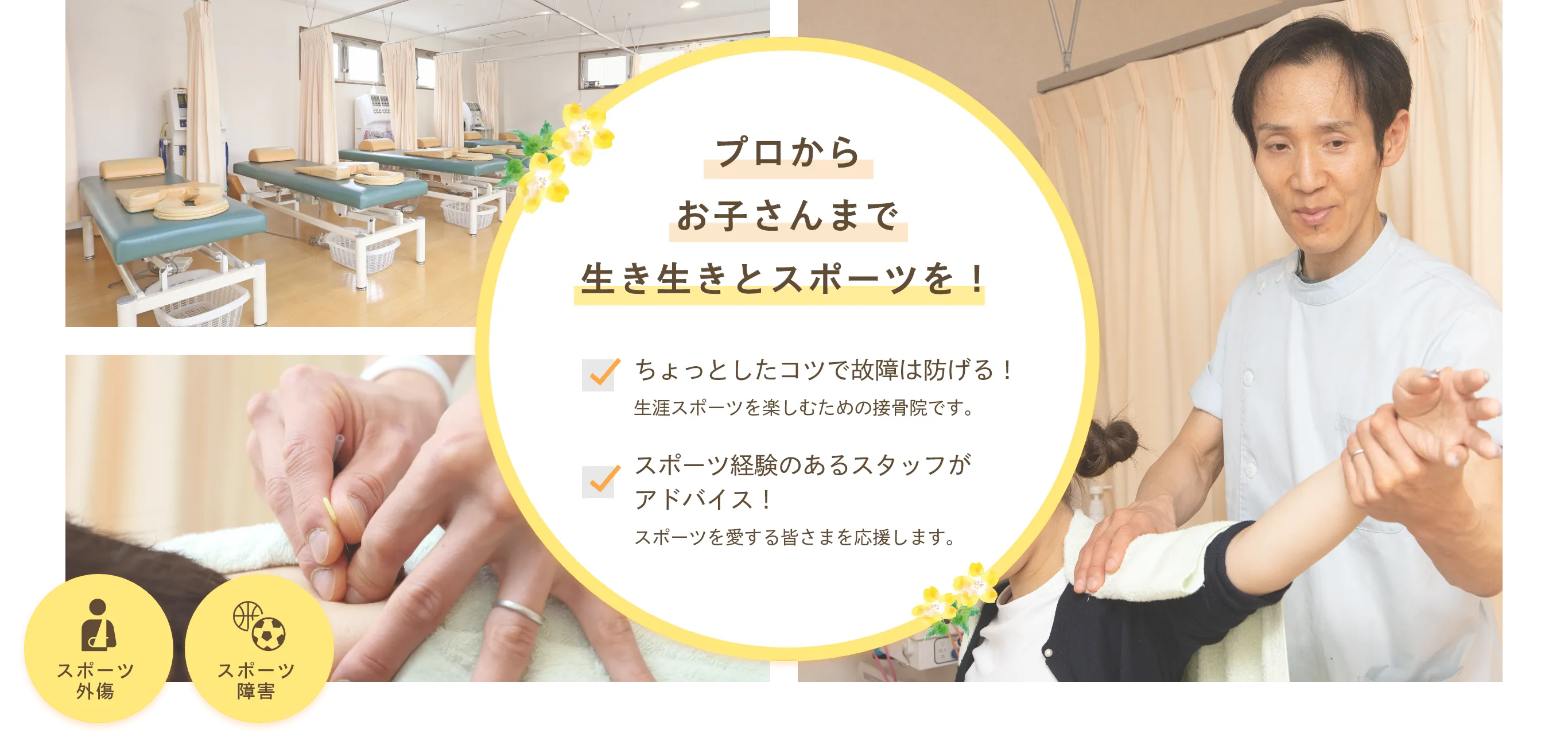 プロからお子さんまで生き生きとスポーツを!